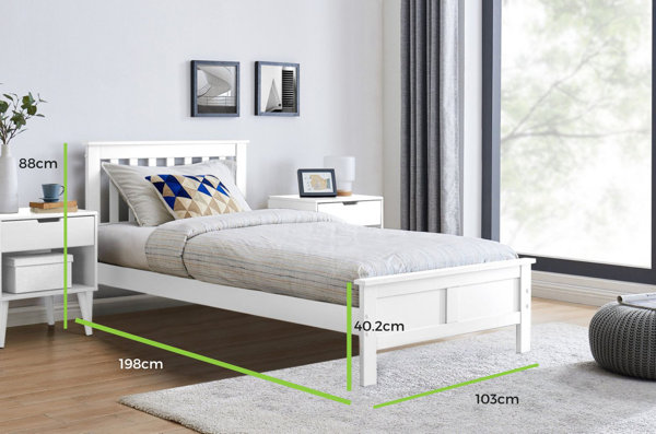 Super single size bed shop frame